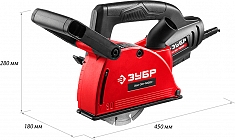 Размеры штробореза Зубр Мастер ЗШ-30-1200 Т