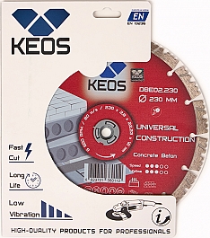 Упаковка диска алмазного сегментного Keos Universal Construction 230 мм